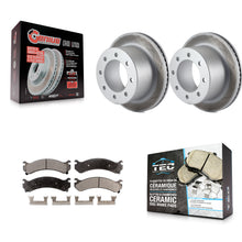 Charger l'image dans la galerie, Rear Coat Brake Rotor Ceramic Pad Kit For Chevrolet Silverado 3500 HD GMC Sierra