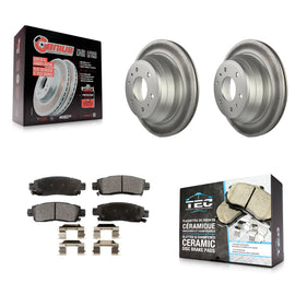 Rear Coat Brake Rotor Ceramic Pad Kit For Chevrolet Trailblazer GMC Envoy EXT XL