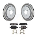 Rear Coated Disc Brake Rotors And Ceramic Pads Kit For Cadillac CTS STS