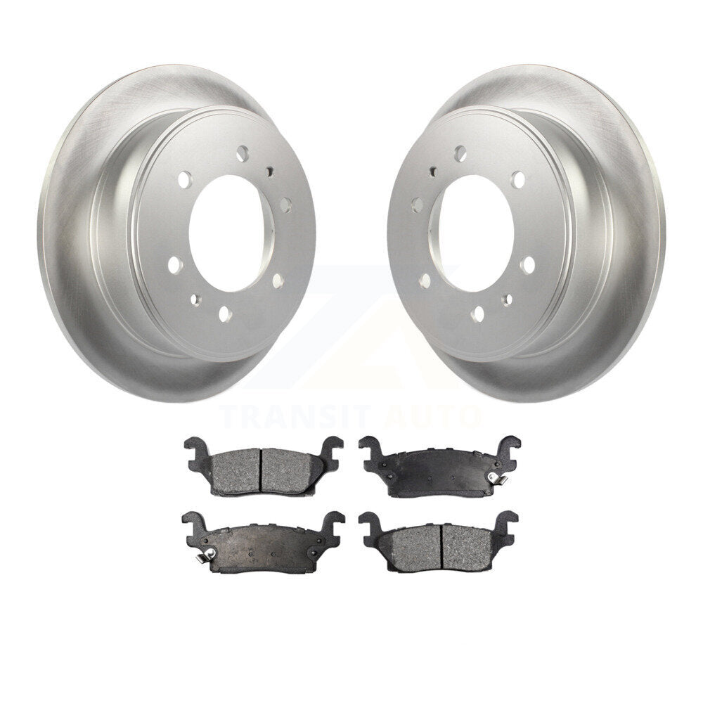 Rear Coated Disc Brake Rotors And Ceramic Pads Kit For Hummer H3 H3T