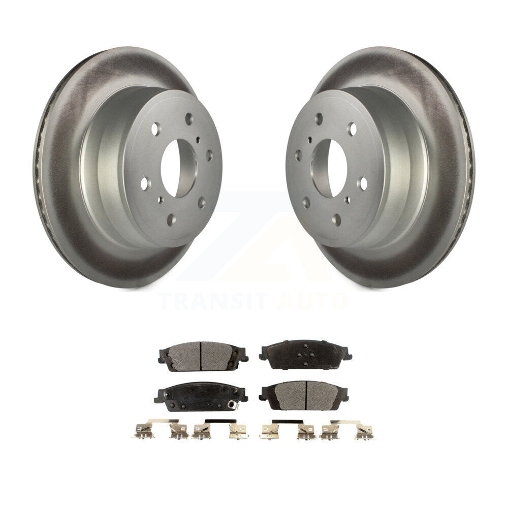 Rear Coat Brake Rotor Ceramic Pad Kit For Chevrolet Silverado 1500 GMC Sierra XL