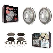 Load image into Gallery viewer, Rear Coated Disc Brake Rotor &amp; Ceramic Pad Kit For Chevrolet Camaro Cadillac CT6
