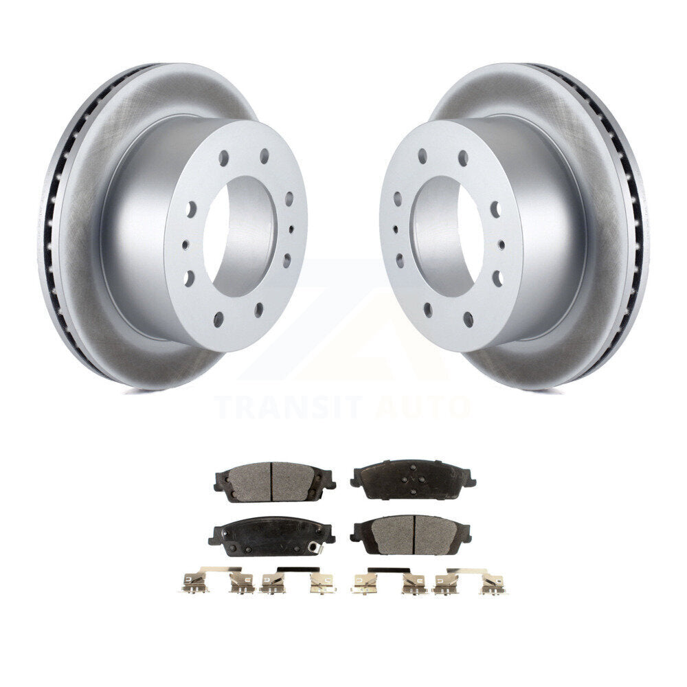 Rear Coated Disc Brake Rotors And Ceramic Pads Kit For Chevrolet Suburban