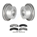 Rear Coat Brake Rotor Ceramic Pad Kit For Chevrolet Silverado 3500 HD GMC Sierra