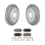 Rear Coated Disc Brake Rotors And Ceramic Pads Kit For Cadillac ATS