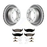 [Rear] 2007 Ford E-150 To 10 16 06 Premium Coated Rotors & Ceramic Pads Brake Kit For Max Braking