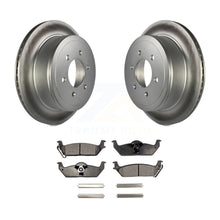 Charger l&#39;image dans la galerie, Rear Coated Disc Brake Rotors And Ceramic Pad Kit For Ford F-150 Lincoln Mark LT