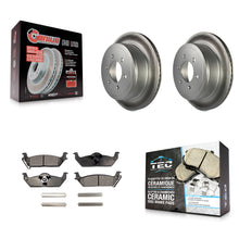 Load image into Gallery viewer, Rear Coated Disc Brake Rotors And Ceramic Pad Kit For Ford F-150 Lincoln Mark LT