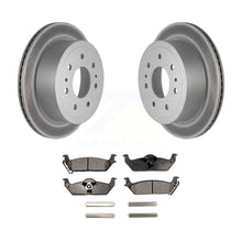 Charger l&#39;image dans la galerie, Rear Coated Disc Brake Rotors And Ceramic Pad Kit For Ford F-150 Lincoln Mark LT