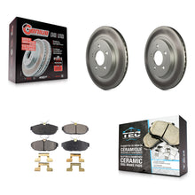 Load image into Gallery viewer, Rear Coated Disc Brake Rotors And Ceramic Pads Kit For Ford Mustang
