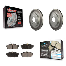 Load image into Gallery viewer, Rear Coated Disc Brake Rotors And Ceramic Pads Kit For Ford Mustang