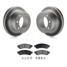 Charger l&#39;image dans la galerie, Rear Coated Disc Brake Rotor And Ceramic Pad Kit For Ford F-250 Super Duty F-350