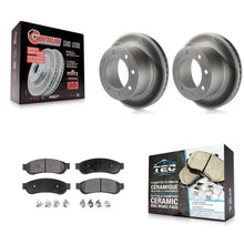 Load image into Gallery viewer, Rear Coated Disc Brake Rotor And Ceramic Pad Kit For Ford F-250 Super Duty F-350