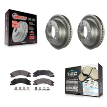 Charger l'image dans la galerie, Rear Coat Disc Brake Rotor Ceramic Pad Kit For Ford E-350 Super Duty E-250 E-150