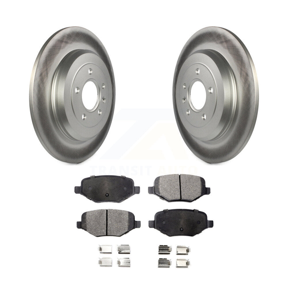 Rear Coat Brake Rotor Ceramic Pad Kit For Ford Explorer Edge Taurus Flex Lincoln