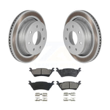 Charger l&#39;image dans la galerie, Rear Coat Brake Rotor Ceramic Pad Kit For 2012-2014 Ford F-150 With 7 Lug Wheels