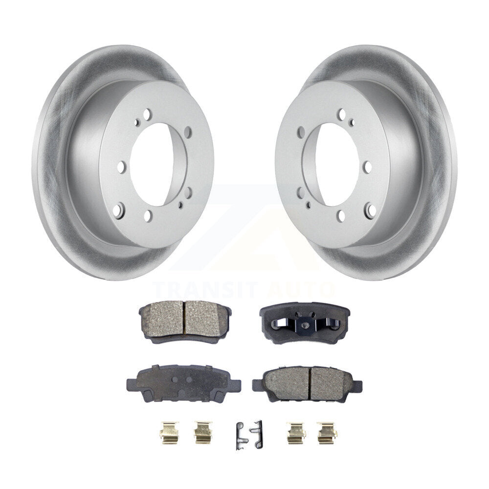 Rear Coated Disc Brake Rotor And Ceramic Pad Kit For Mitsubishi Lancer Outlander