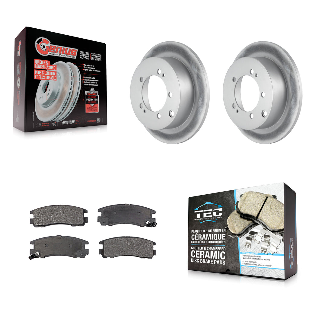 Rear Coat Disc Brake Rotor Ceramic Pad Kit For Mitsubishi Chrysler Sebring Dodge