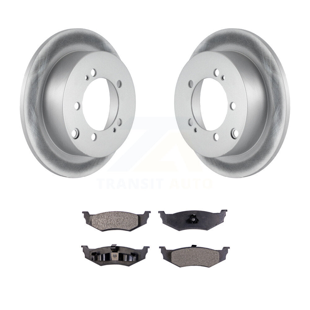 Rear Coat Brake Rotors Ceramic Pad Kit For Dodge Stratus With 14" Factory Wheels