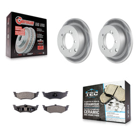 Rear Coat Brake Rotors Ceramic Pad Kit For Dodge Stratus With 14