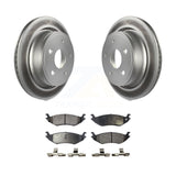 Rear Coated Disc Brake Rotors And Ceramic Pads Kit For Dodge Ram 1500