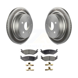 Rear Coated Brake Rotor Ceramic Pad Kit For Ram 1500 Dodge Durango Classic Aspen