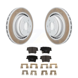 Rear Coat Brake Rotors Ceramic Pad Kit For Dodge Charger R T Scat Pack with 6.4L