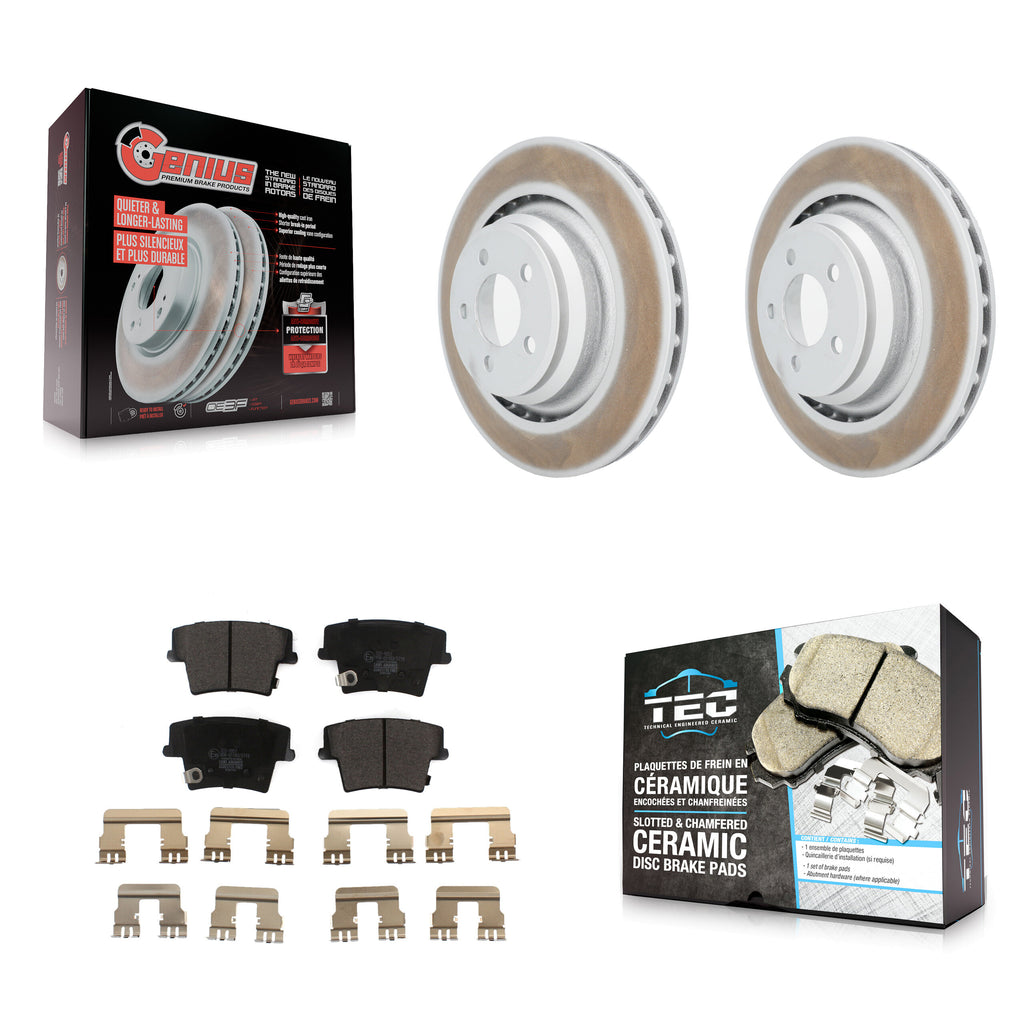 Rear Coat Brake Rotors Ceramic Pad Kit For Dodge Charger R T Scat Pack with 6.4L