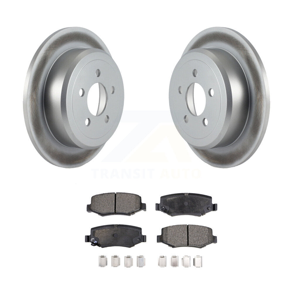 Rear Coated Disc Brake Rotors And Ceramic Pads Kit For Jeep Liberty Dodge Nitro