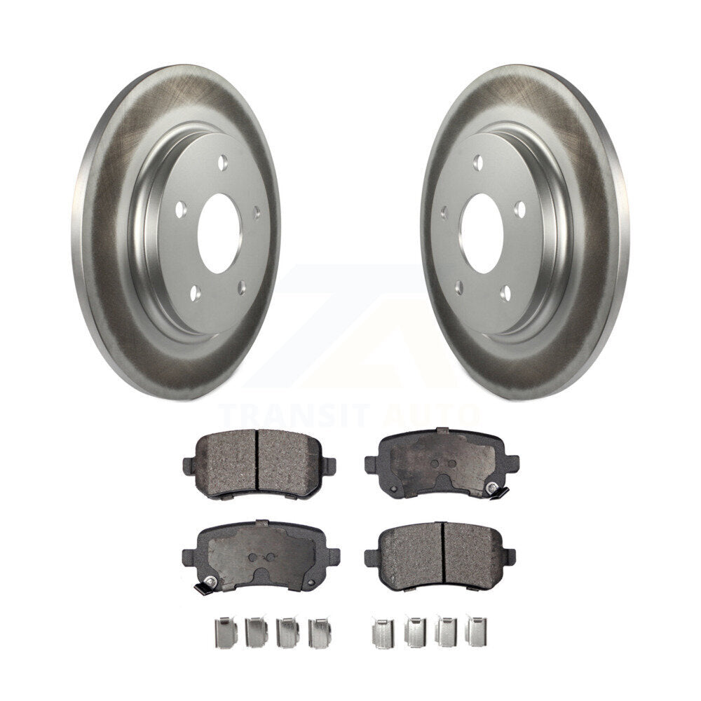 Rear Coated Brake Rotors Ceramic Pad Kit For Dodge Grand Caravan Chrysler Town &