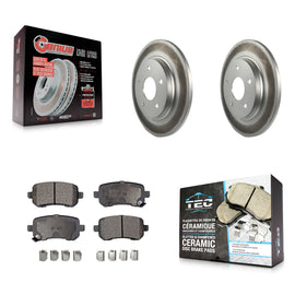 Rear Coated Brake Rotors Ceramic Pad Kit For Dodge Grand Caravan Chrysler Town &