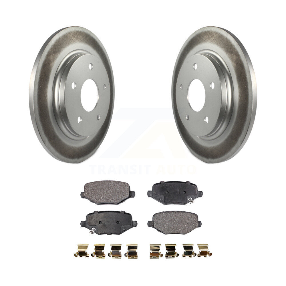 Rear Coated Brake Rotors Ceramic Pad Kit For Dodge Grand Caravan Chrysler Town &