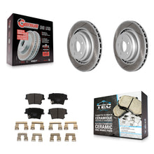 Load image into Gallery viewer, Rear Coat Brake Rotors Ceramic Pad Kit For Dodge Charger R T Scat Pack with 6.4L