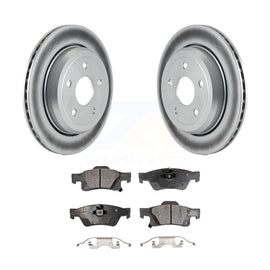 Rear Coated Brake Rotor Ceramic Pad Kit For Jeep Grand Cherokee Dodge Durango WK