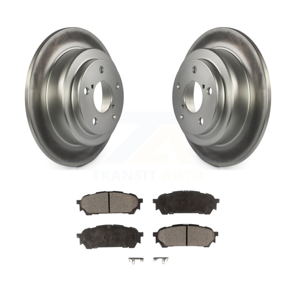 Rear Coat Disc Brake Rotor Ceramic Pad Kit For Subaru Forester Impreza Saab 9-2X