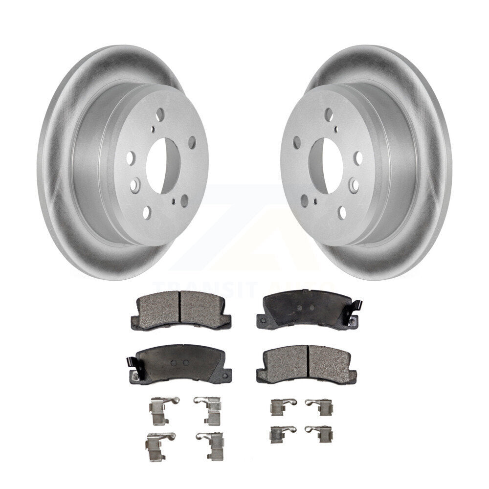 Rear Coated Disc Brake Rotor Ceramic Pad Kit For Toyota Camry Lexus ES300 Solara