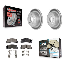 Rear Coated Disc Brake Rotor Ceramic Pad Kit For Toyota Camry Lexus ES300 Solara
