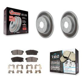 Rear Coated Disc Brake Rotors Ceramic Pad Kit For Nissan Maxima Infiniti I35 I30