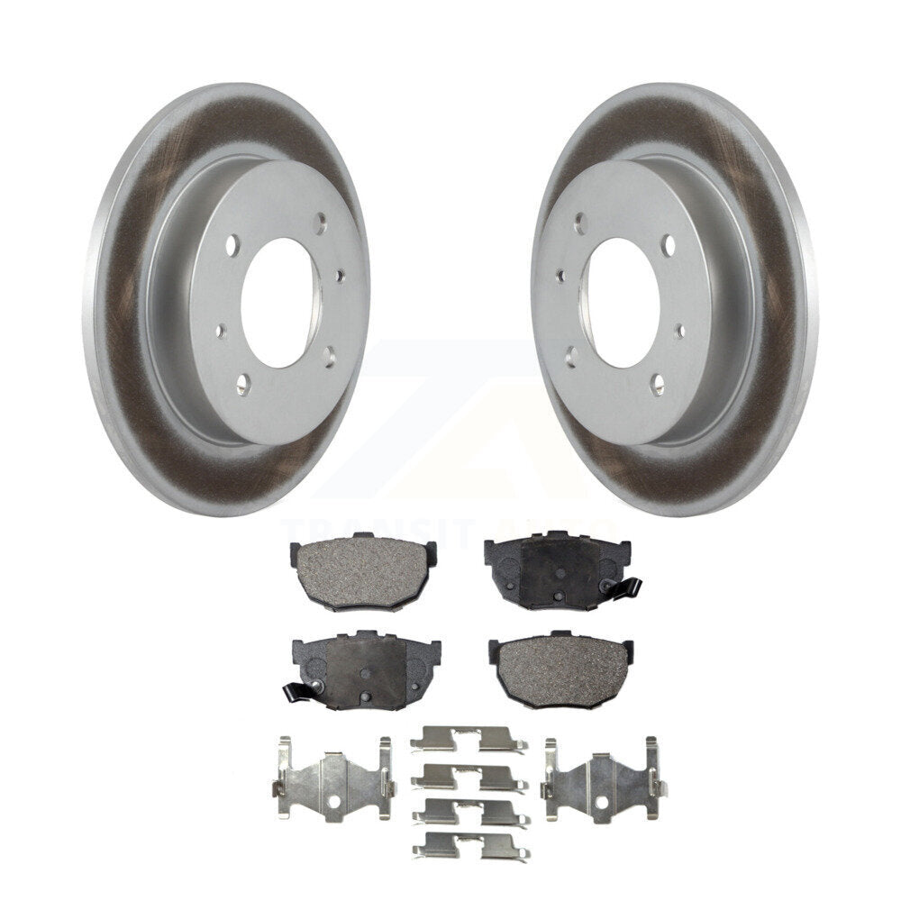 Rear Coated Disc Brake Rotors And Ceramic Pads Kit For Hyundai Elantra Tiburon