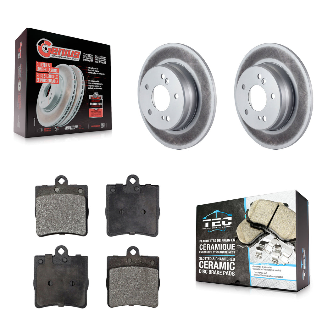 Rear Coat Brake Rotors Ceramic Pad Kit For Mercedes-Benz C230 C240 Chrysler C280