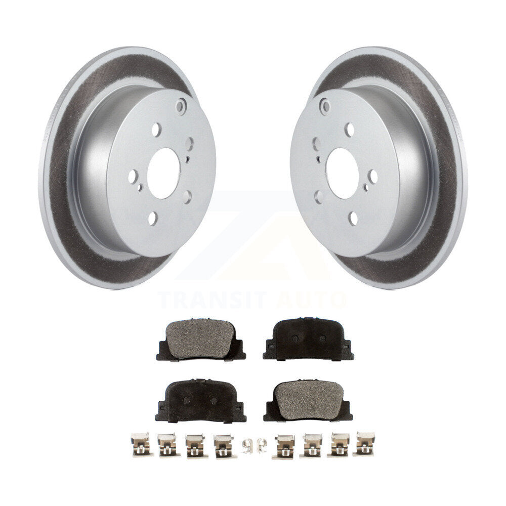 Rear Coated Disc Brake Rotors And Ceramic Pads Kit For 2005-2010 Scion tC