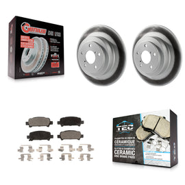 Rear Coated Disc Brake Rotors And Ceramic Pad Kit For Subaru Outback Legacy Baja