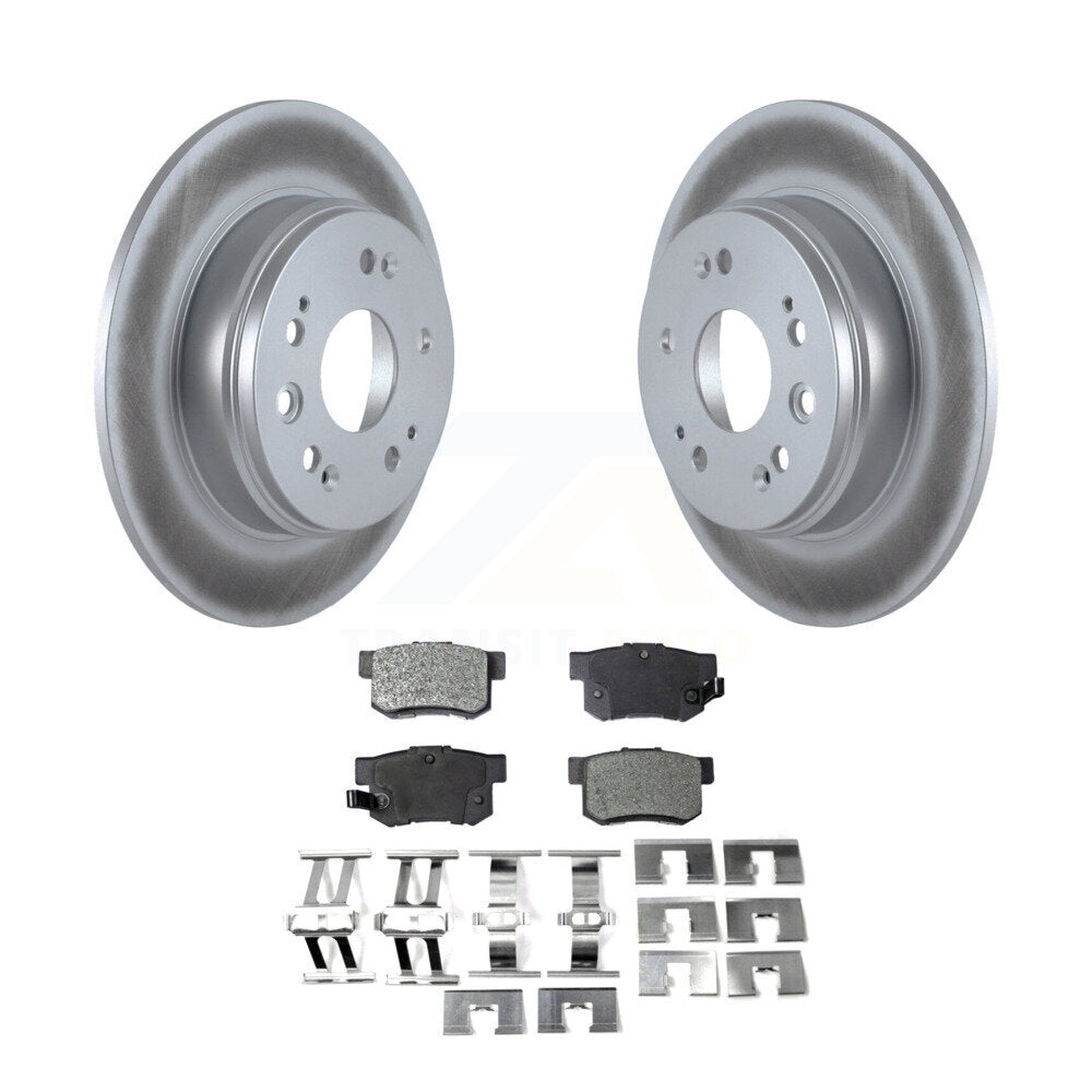 Rear Coated Disc Brake Rotors And Ceramic Pads Kit For 2002-2004 Honda CR-V