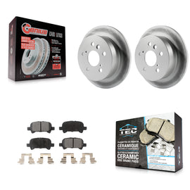 Rear Coated Disc Brake Rotors And Ceramic Pad Kit For Toyota Camry Avalon Solara