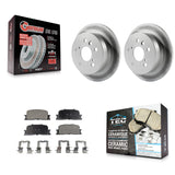 Rear Coated Disc Brake Rotors Ceramic Pad Kit For Toyota Camry Lexus ES330 ES300