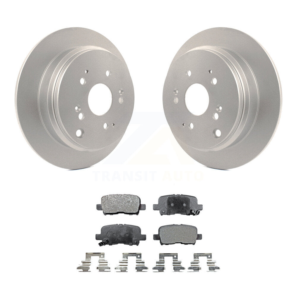 Rear Coated Disc Brake Rotors And Ceramic Pads Kit For 2002-2004 Honda Odyssey