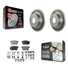 Load image into Gallery viewer, Rear Coated Disc Brake Rotors And Ceramic Pads Kit For Honda Accord Acura TSX