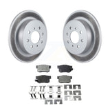 Rear Coated Disc Brake Rotors And Ceramic Pads Kit For Honda Civic Acura EL