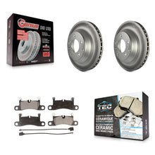 Load image into Gallery viewer, Rear Coated Brake Rotor &amp; Ceramic Pad Kit For Porsche Cayenne Volkswagen Touareg