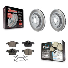 Load image into Gallery viewer, [Rear] 2003-2014 Volvo XC90 Premium Coated Rotors &amp; Ceramic Pads Brake Kit For Max Braking
